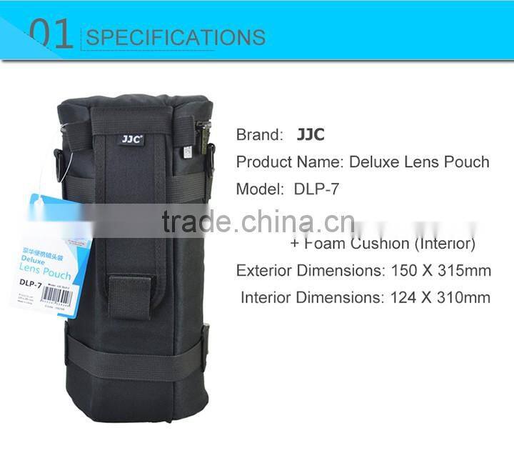 JJC Polyester Fibre Weather-resistant Deluxe Lens Pouch Bag Case with Strap for TAMRON for SIGMA
