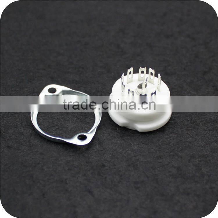 high temperature resistance steatite GZC9-F 9 pins ceramic socket for vacuum amplifier