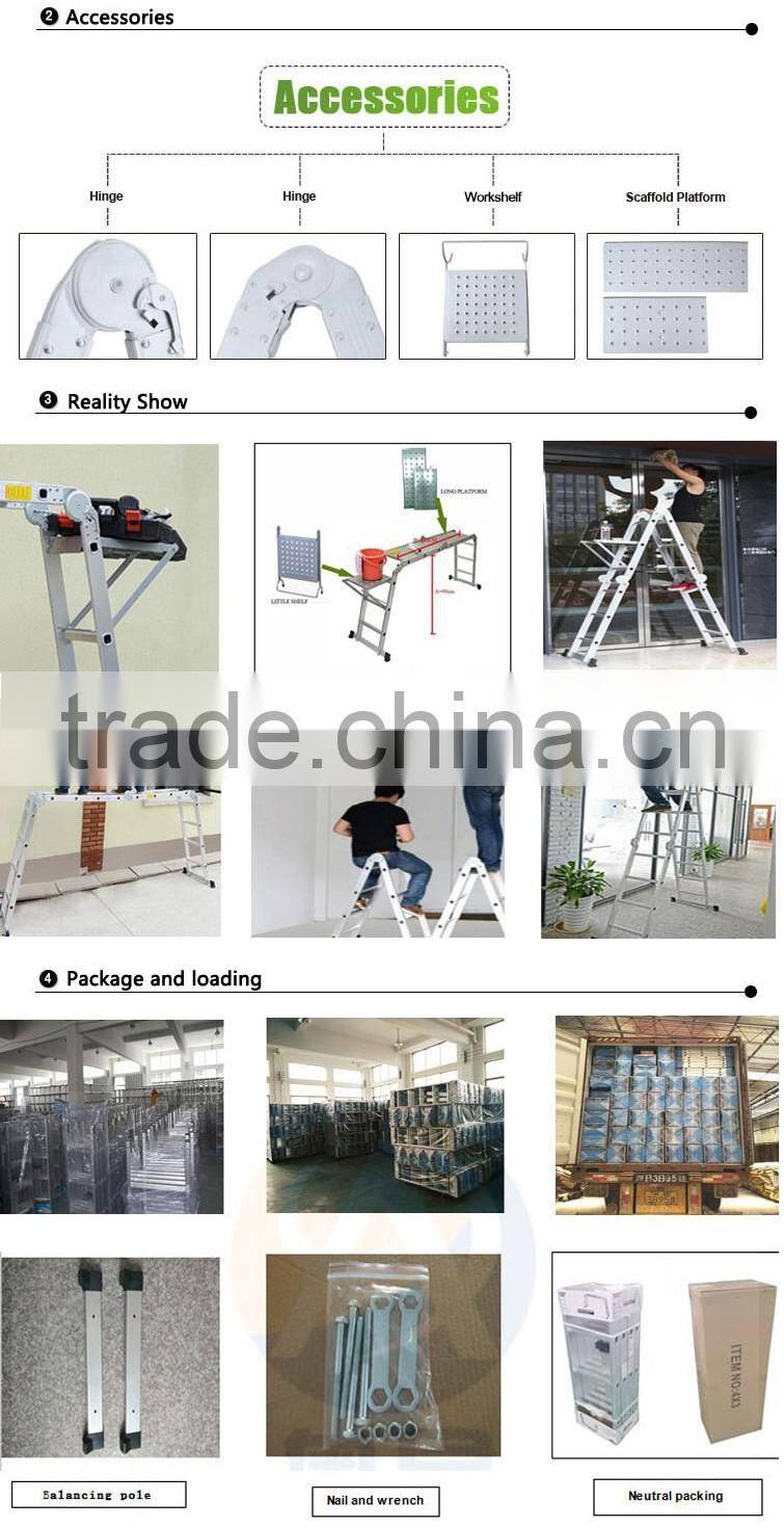 buy direct from china factory en 131 multi-purpose aluminum ladder