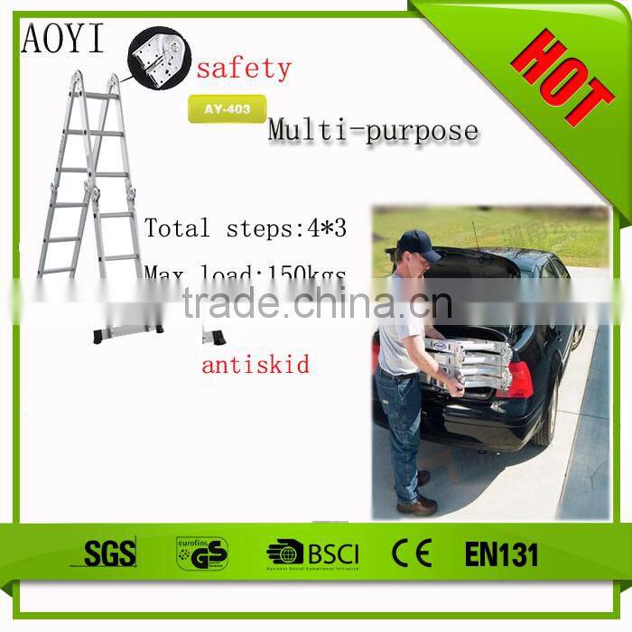 YK New style nonslip lightweight multi-purpose ladder pass ce 12 ft ladder