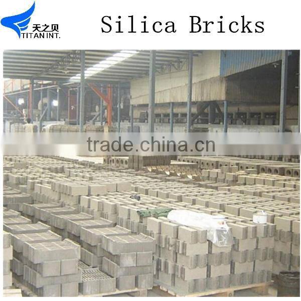 Glass furnace refractory brick for hot blast furnace