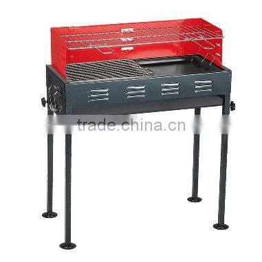 Attractive semi enclosed rectangular charcoal vertical bbq grill