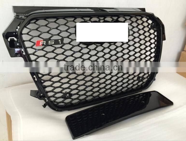 12-14 A1 RS1 Front Grill for AUDI A1 Grille,Black Mesh Car Grill
