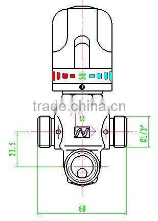 China supplier 1/2" vernet thermostatic mixing valve (DN15-G)