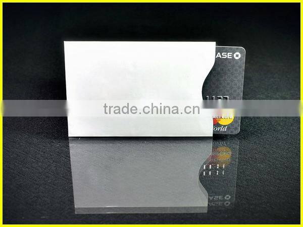 Customize Easy To Slide Contactless Card and Passort RFID Blocking Sleeves