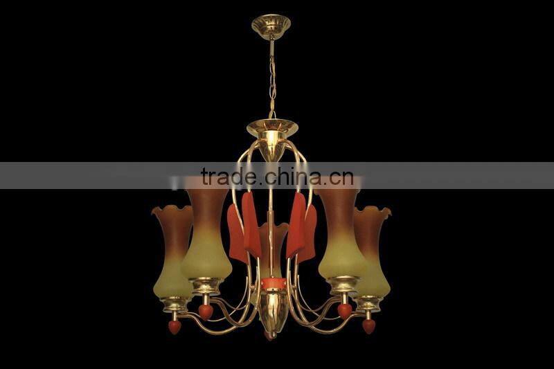 Modern fancy design red glass pendant light for home decoration