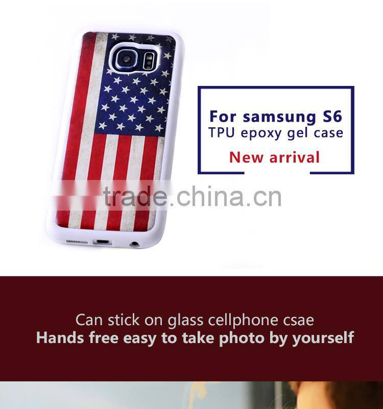 Various colors and types epoxy gel skin TPU case for Samsung S6 for Samsung