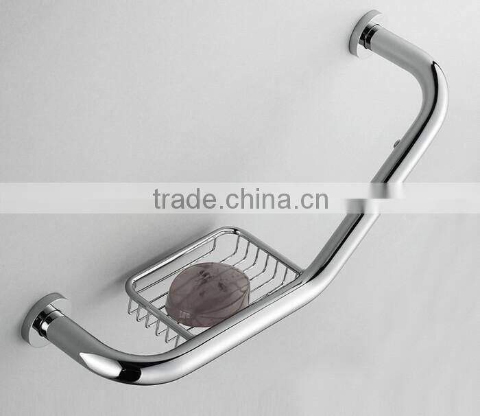 Bathroom Grab Bar with Soap shelves Bathroom Grab Bar Support, Shower Grab Bar Handle, chrome