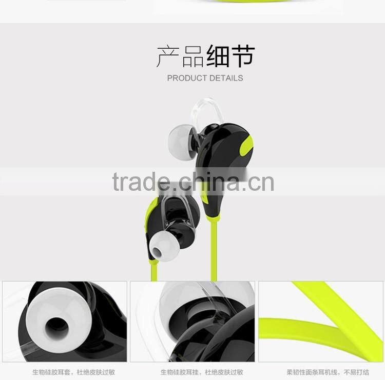 Newest wireless bluetooth headphone, stereo bluetooth Headset QY7, Sport Wireless Headphone