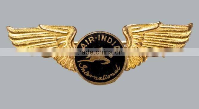 Custom gold Star Russian pin badge, engraved 3d wing metal lapel pins, metal pin badges with butterfly clasp