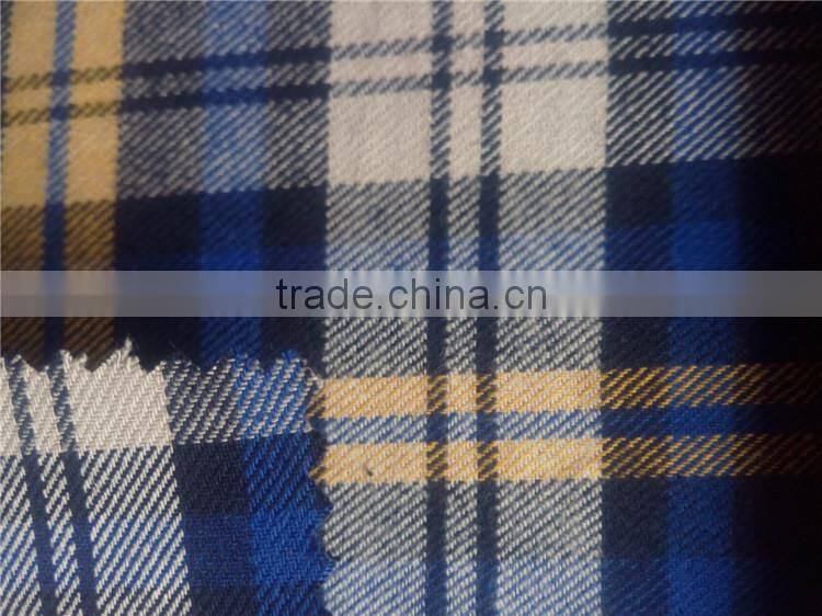High quality yarn dyed custom printed cotton twill flannel
