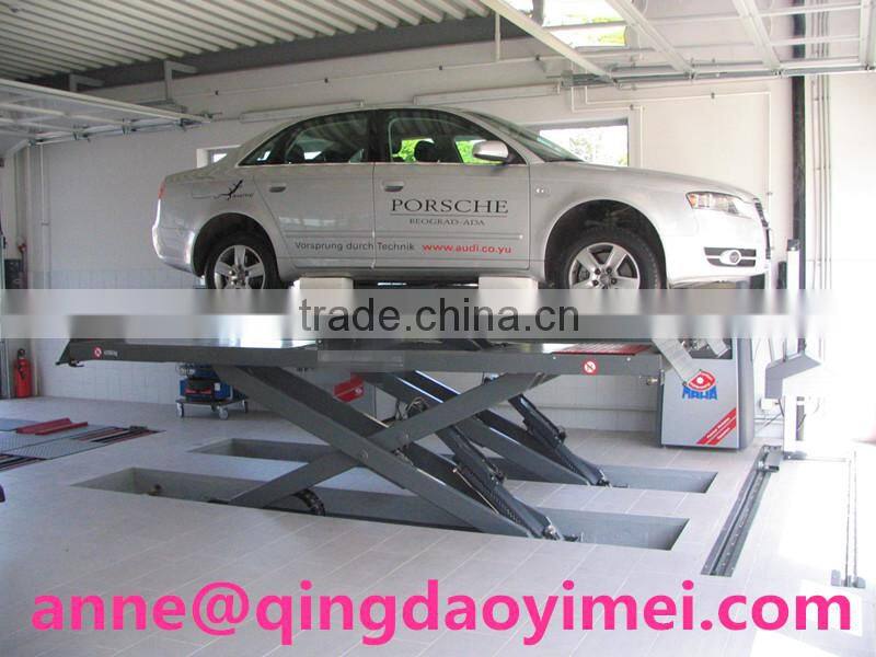 The stainless machine small platform shear type plate scissor hydraulic electrical elevator for auto repair