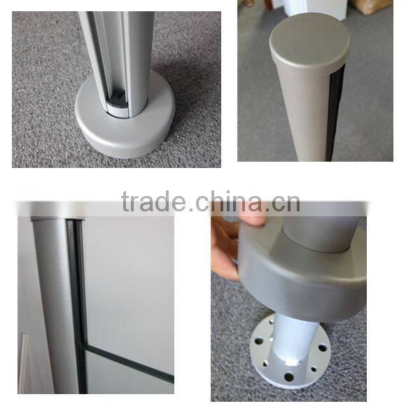 Shenzhen launch aluminum glass balustrade with plastic insert to hold 1/2" glass