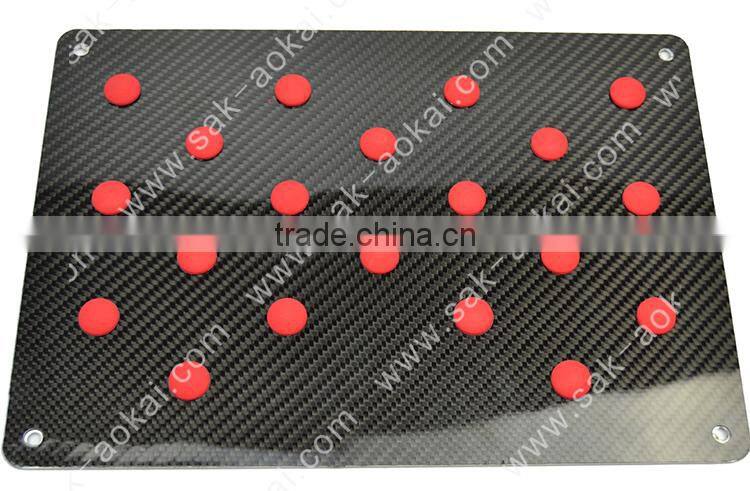 Universal carpet mat pepdal pad plate carbon fiber