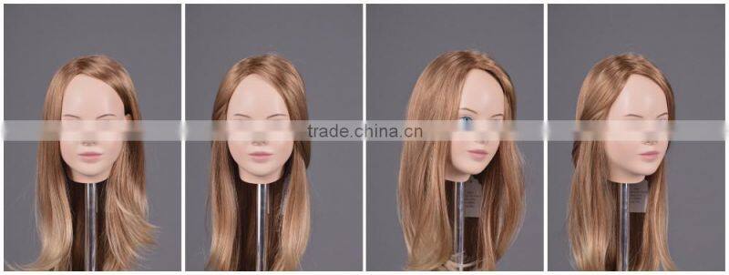 styling real hair hairdressing silver mannequins head for wigs sale