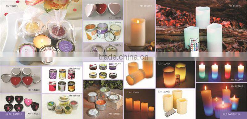 Wholesale tin box round scented candles natural soy wax tin candle 6*4cm Height XM-T005