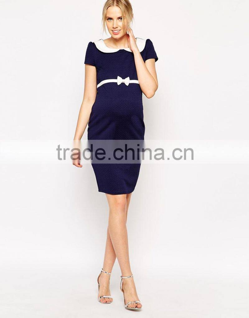 Dongguan Clothing Short Sleeve Fashion Maternity Dress