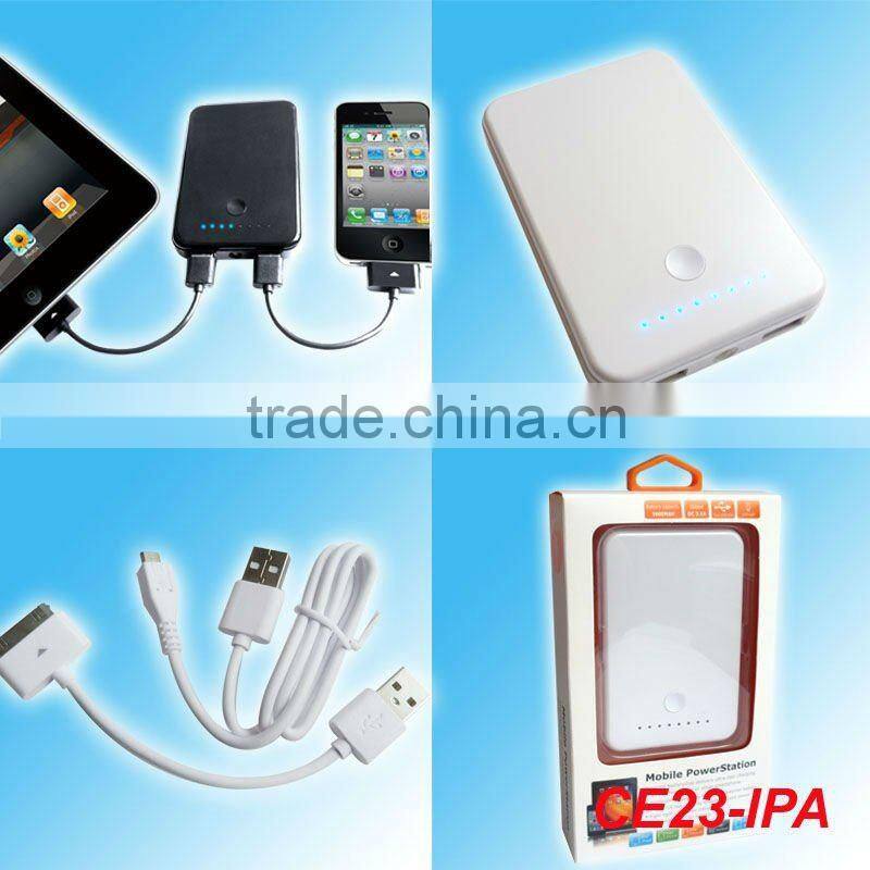 rechargeable External battery charger for ipad,iphone or other smartphone