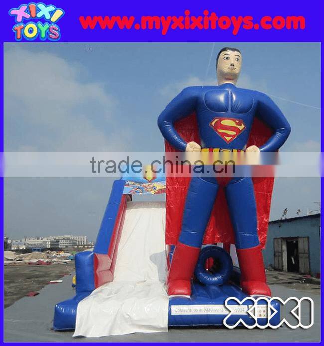 XIXI New Arrival inflatable superman obstacle courses with slide combo