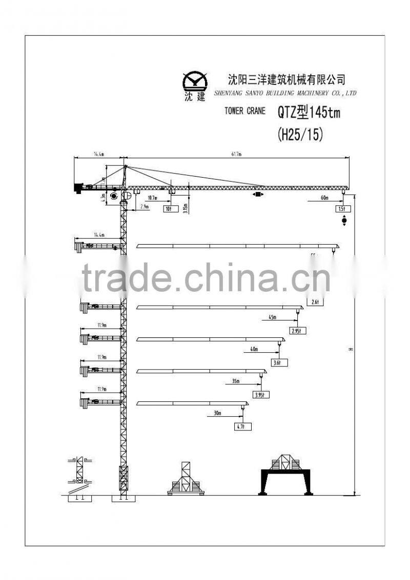 SYM QTZ145(H25/15) tower crane