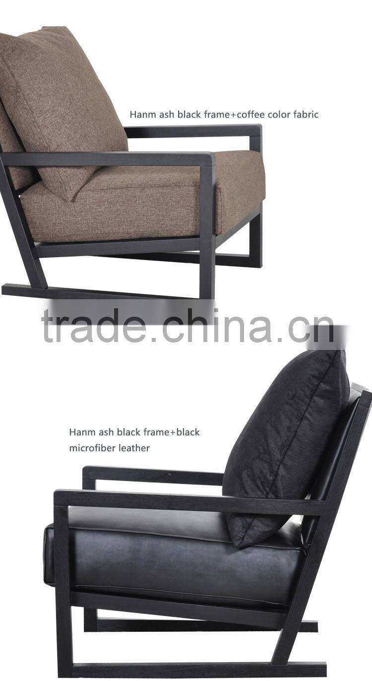 Hot Sale oak wood leisure chair modern lounge chair lazy man armchair