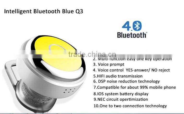 Super mini Stereo bluetooth 4.0 headset wireless in ear sport handfree earphone headphone universal for iphone samsung phones