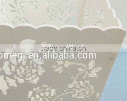 Decorative cheap laser cut DIY flower pot with elegant flower pattern