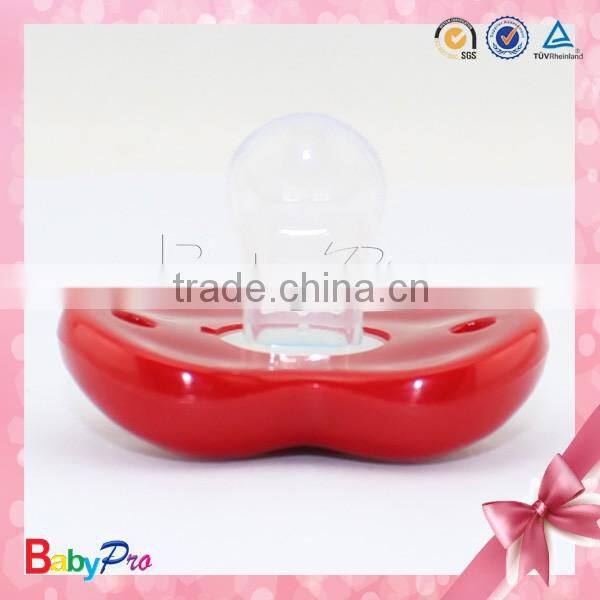 Babypro PN03 China Supplier Wholesale Promotional Plastic Nipple Baby Toys Red Color Non-Toxic Baby Relax Pacifier For Infant