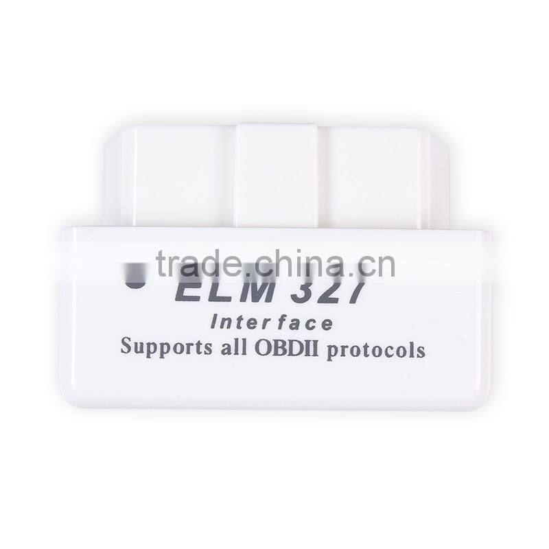 New SUPER MINI ELM327 Bluetooth OBD2 V1.5 White Smart Car Diagnostic Interface ELM 327 Wireless Scan Tool