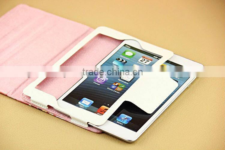 New Arrival Girl Leather Stand Case Cover For iPad mini