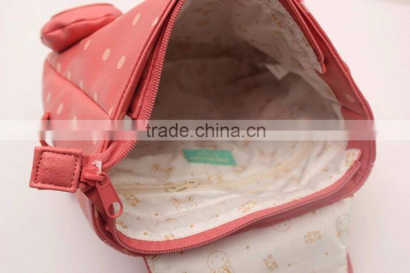 Korea Brand PU Material Little Rabbit Pattern Anti-lost Children Backpack Bag