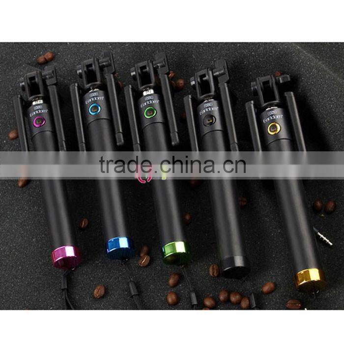 Universal Handheld Extendable Self Monopod Holder Bluetooth Selfie Stick 2016 For Smartphone Black