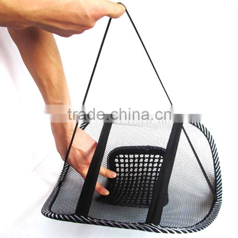 Car Seat Chair Massage Back Lumbar Support Mesh Ventilate Cushion Pad Black