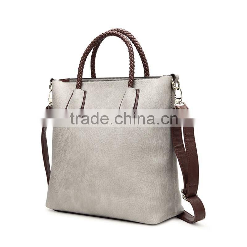 Vintage black PU leather bucket handbags wholesale fashion ladies handbag