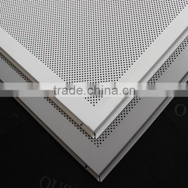 Fire Proofing Perforated Aluminum Sheet False Ceiling Tiles 600x600 mm