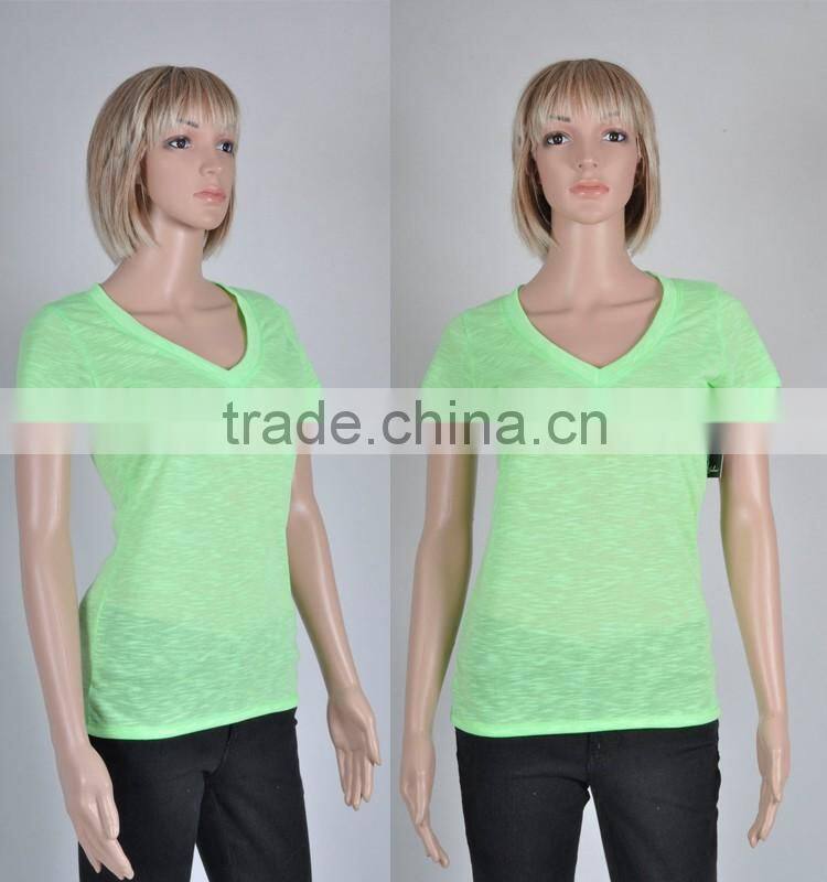 OEM Women blank short sleeve plain T shirt
