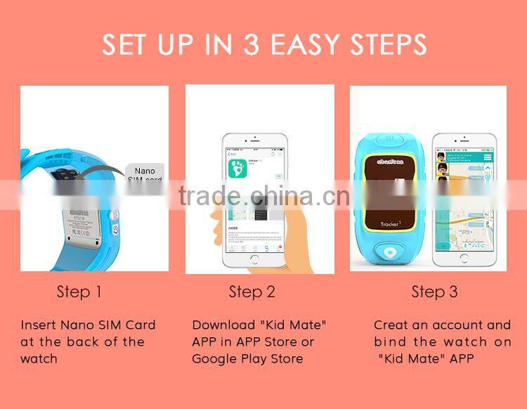 child wrist watch with sos panic button watch gps tracker