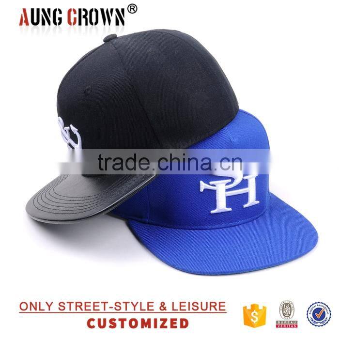 100% Acrylic Classic embroidery snapback caps flat top snapback hat for men
