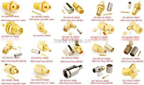 sma female jack connector Crimp RG316 RG174 RG188 LMR100 cable