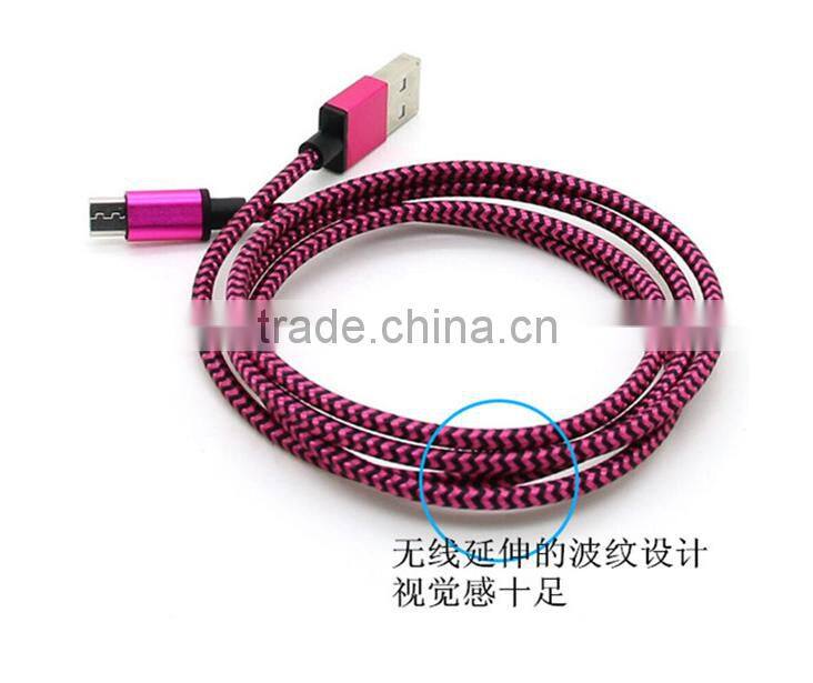 Durable Braided Nylon USB Data Sync Charger Cable Cord for Samsung Data Sync Data Charging Usb Cable