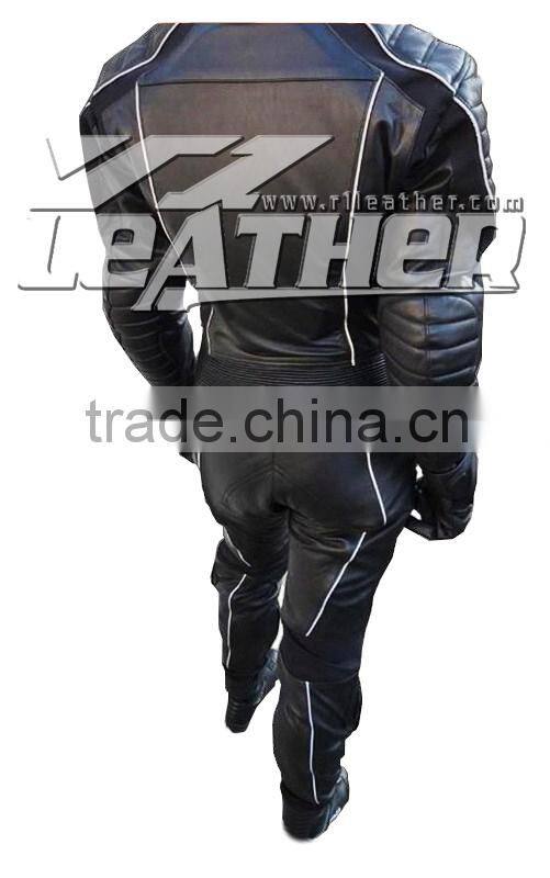 High Profile Leather Motorbike Suite with Complete CE Armour Back