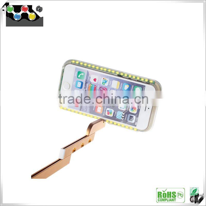 Wholesale fold selfie stick led phone case with bluetooth for iphone6/6 plus