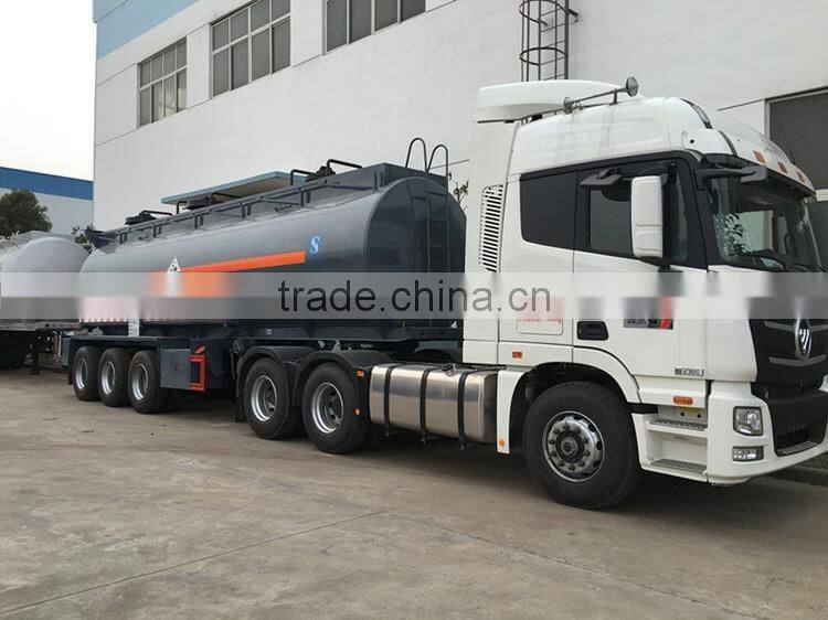 23cbm tri-axle chemical liquid transportation semi trailer