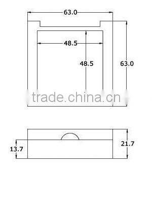 Cute Square plastic blusher powder packaging