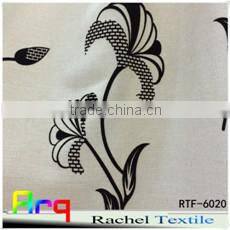 280gsm polyester cotton fabric leave pattern linen cotton fabric various color