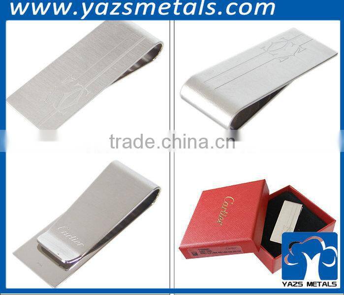 silver plating steel blank money clip