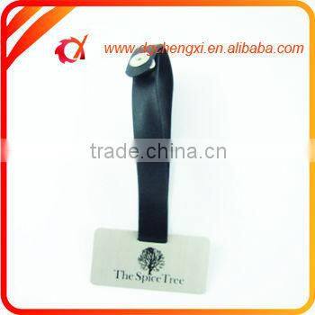 Custom Black Printed Golf Bag Tag Whith Lesther Strape