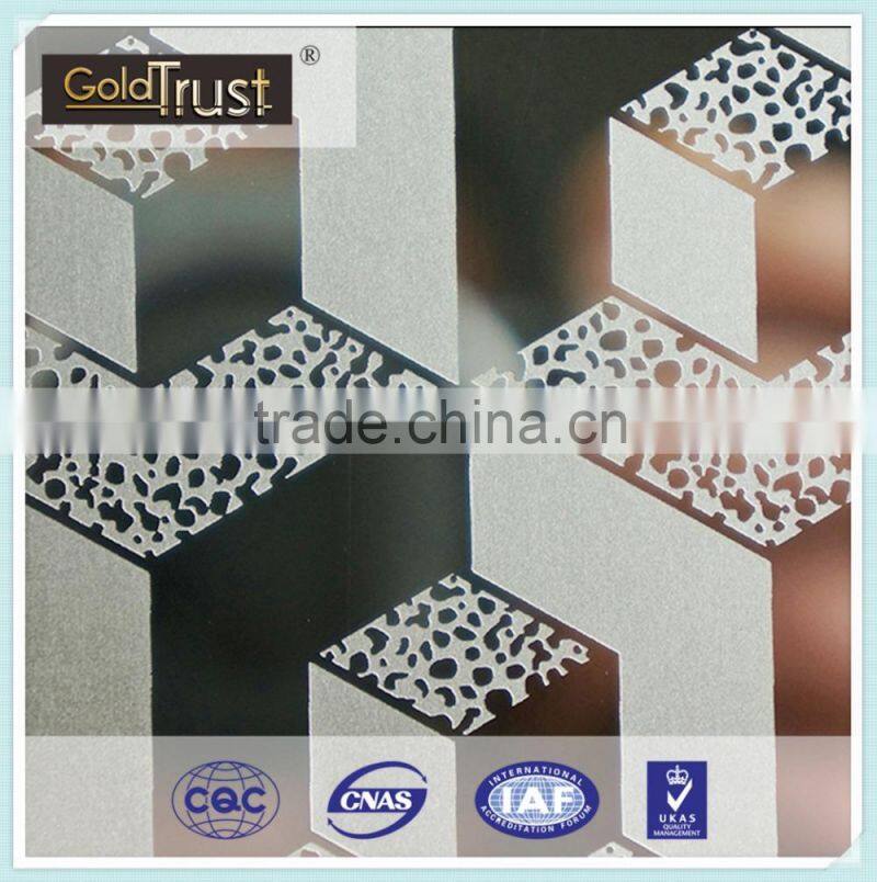 china suppler 304/316 art etching finish stainless steel sheet ,decorative wall panel