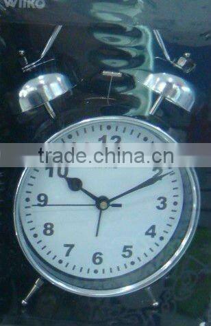 twin bell clock/dual bell clock /double bell clock /bell alarm clock/ table alarm clock/bell quartz clock