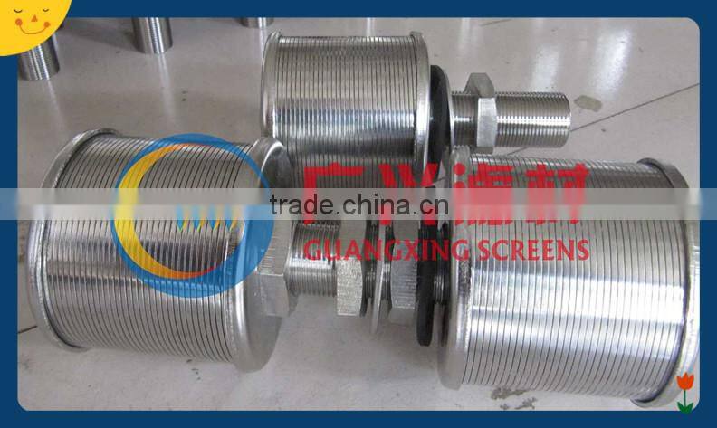 stainless steel wedge wire screen nozzle/water filter nozzle with thread coupling